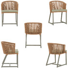 7 Cadeiras De Jantar Área Noronha Em Alumínio Com Pintura Fen