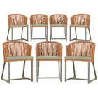 7 Cadeiras De Jantar Área Noronha Em Alumínio Com Pintura Fen