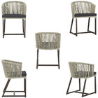 7 Cadeiras De Jantar Área Noronha Em Alumínio Com Pintura Mar