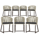 7 Cadeiras De Jantar Área Noronha Em Alumínio Com Pintura Mar