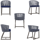 7 Cadeiras De Jantar Área Noronha Em Alumínio Com Pintura Mar