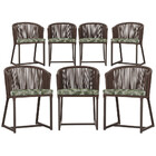 7 Cadeiras De Jantar Área Noronha Em Alumínio Com Pintura Mar