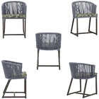 7 Cadeiras De Jantar Área Noronha Em Alumínio Com Pintura Mar