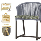 7 Cadeiras De Jantar Área Noronha Em Alumínio Com Pintura Mar