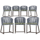 7 Cadeiras De Jantar Área Noronha Em Alumínio Com Pintura Mar