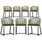 7 Cadeiras De Jantar Área Noronha Em Alumínio Com Pintura Pre