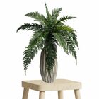 7 Folhagens Artificiais 50cm Samambaia Palmeira Permanente Id