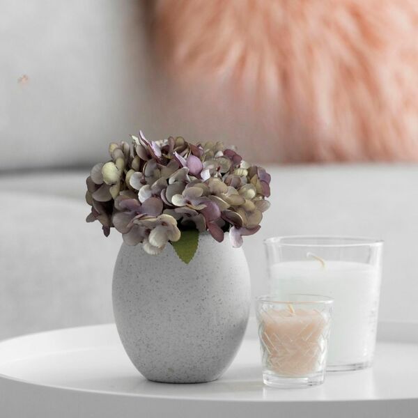 7 Mini Buquês De Hortênsias Artificiais Flor Realista Na Cor