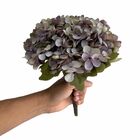 7 Mini Buquês De Hortênsias Artificiais Flor Realista Na Cor