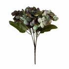 7 Mini Buquês De Hortênsias Artificiais Flor Realista Na Cor