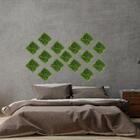 7 Quadros De Mini Buxinho Artificial 25x25cm Para Jardim Vert