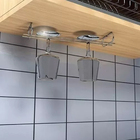 7 Suportes Organizador De Armário Porta Taças Cromado 35cm