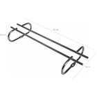 7 Suportes Organizador De Armário Porta Taças Cromado 35cm