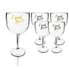 7 Taças Gin Acrilico 550ml Transparente Despedida De Solteira