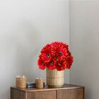 7 Unidades De Gérbera Artificial Laranja Com Galho Flexível F