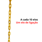 80 Mt Corrente Plástica Isolamento Calha Chuva Elo P Amarela