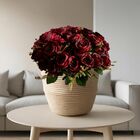 8 Arranjo Floral Com Buquê De Rosas Vermelhas Artificiais Dec