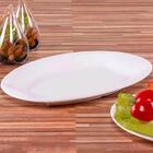 8 Bandejas Para Servir Melamina Branca 20x14cm Buffet Travess