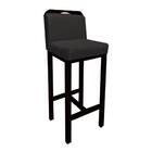 8 Banquetas Bia Suede Cinza E Base Preta -bela Casa Shop