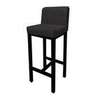 8 Banquetas Bia Suede Cinza E Base Preta -bela Casa Shop