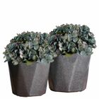 8 Buquês De Mini Hortênsias 26 Cm Artificiais Flor Azul Para