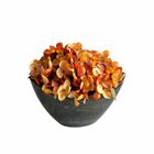 8 Buquês De Mini Hortênsias 26 Cm Artificiais Flor Laranja Pa