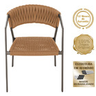 8 Cadeiras Atenas Tricô Náutico E Alumínio Com Proteção Uv Pa