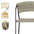 8 Cadeiras Atenas Tricô Náutico E Alumínio Com Proteção Uv Pa