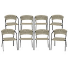 8 Cadeiras Atenas Tricô Náutico E Alumínio Com Proteção Uv Pa