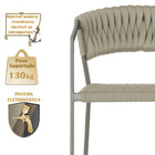 8 Cadeiras Atenas Tricô Náutico E Alumínio Com Proteção Uv Pa