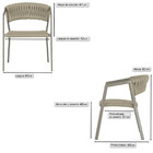 8 Cadeiras Atenas Tricô Náutico E Alumínio Com Proteção Uv Pa