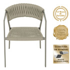 8 Cadeiras Atenas Tricô Náutico E Alumínio Com Proteção Uv Pa