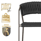 8 Cadeiras Atenas Tricô Náutico E Alumínio Com Proteção Uv Pa