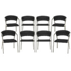 8 Cadeiras Atenas Tricô Náutico E Alumínio Com Proteção Uv Pa