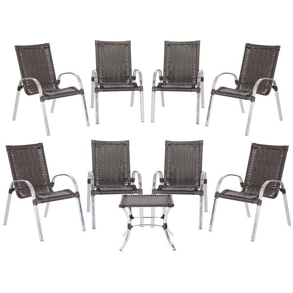 8 Cadeiras Colombia 1 Mesa Baixa Colombia Para Área Externa,