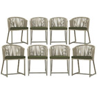 8 Cadeiras De Jantar Área Noronha Em Alumínio Com Pintura Fen