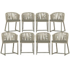 8 Cadeiras De Jantar Área Noronha Em Alumínio Com Pintura Fen