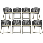 8 Cadeiras De Jantar Área Noronha Em Alumínio Com Pintura Fen