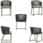8 Cadeiras De Jantar Área Noronha Em Alumínio Com Pintura Fen