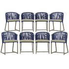 8 Cadeiras De Jantar Área Noronha Em Alumínio Com Pintura Fen