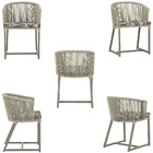 8 Cadeiras De Jantar Área Noronha Em Alumínio Com Pintura Fen