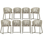 8 Cadeiras De Jantar Área Noronha Em Alumínio Com Pintura Fen