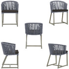 8 Cadeiras De Jantar Área Noronha Em Alumínio Com Pintura Fen