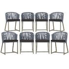 8 Cadeiras De Jantar Área Noronha Em Alumínio Com Pintura Fen