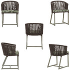 8 Cadeiras De Jantar Área Noronha Em Alumínio Com Pintura Fen