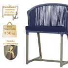 8 Cadeiras De Jantar Área Noronha Em Alumínio Com Pintura Fen