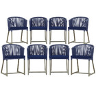 8 Cadeiras De Jantar Área Noronha Em Alumínio Com Pintura Fen