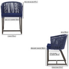 8 Cadeiras De Jantar Área Noronha Em Alumínio Com Pintura Mar