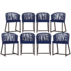 8 Cadeiras De Jantar Área Noronha Em Alumínio Com Pintura Mar