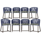 8 Cadeiras De Jantar Área Noronha Em Alumínio Com Pintura Mar
